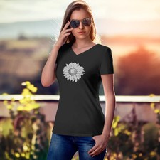 Women Short Sleeve V-Neck T shirt