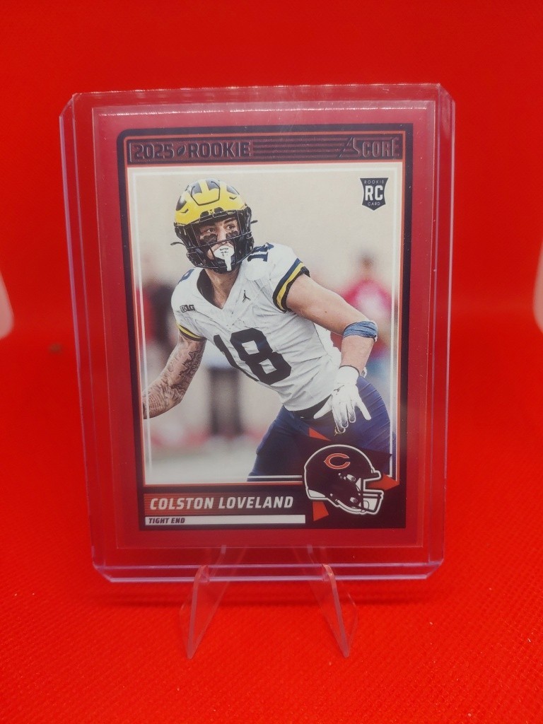 2025 Panini Score Red Parallel #31 Colston Loveland Rookie Card RC Chicago Bears
