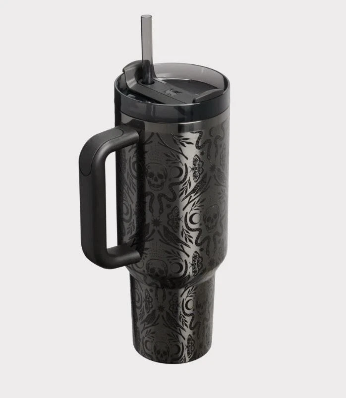 STANLEY Halloween Quencher H2.0 Flowstate 40oz Tumbler Deadly Damask New IN HAND - Image 3 of 3