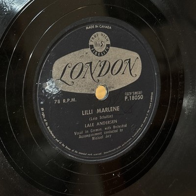Rare Lale Andersen Lili Marlene (German) / Sing Nightingale Sing (English)