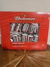 Vintage Budweiser Beer Can String Light Set P...