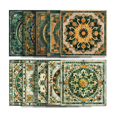 Inspirieren Sie Kreativität mit DIY-Projekten mit 10 STCK. grünen Mandala-Aufk