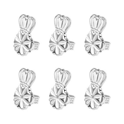 Earring Lifters Backs 925 Sterling Silver Earring Backs for Droopy Ears Adjustab