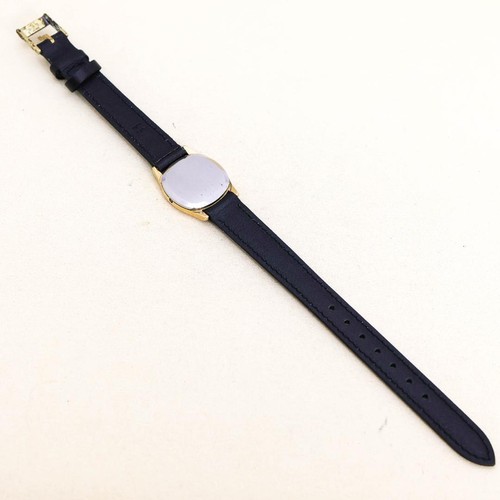 Omega DeVille Quartz Wristwatch Leather Strap 2.5x2.0x0.5 cm Gold/Black - Afbeelding 6 van 10