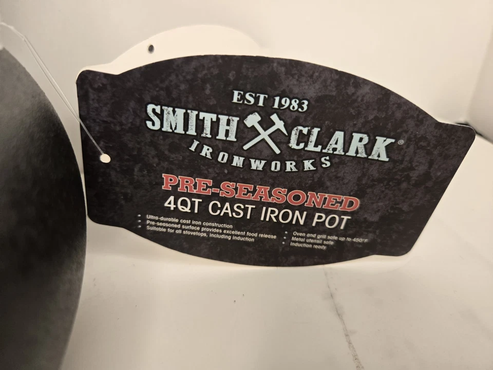 Halloween 4QT Pre-seasoned Cast Iron Cauldron Pot - Smith & Clark Ironworks - Image 2 of 4