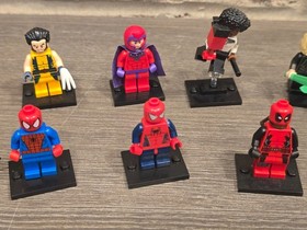 12 LEGO Marvel Super Heroes Minifigures Wolverine Chopper Magneto Deadpool Loki