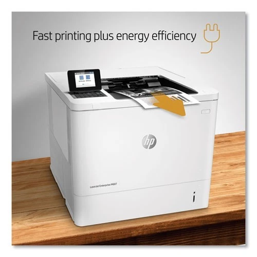 HP LaserJet Enterprise M607n Network A4 Mono Laser Printer - K0Q14A / Full Toner - Image 4 of 4
