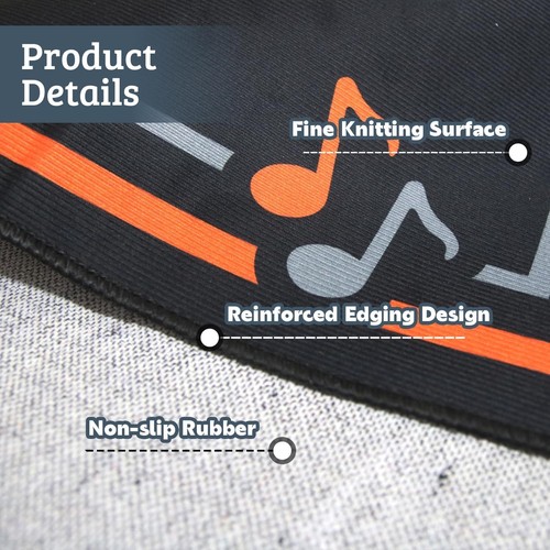 Drum Rug, Mat with 5'3" x 3'11" (Rectangular), Orange & Gray - Picture 3 of 6