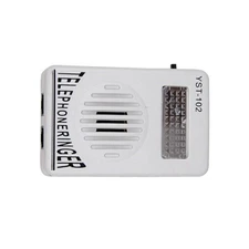 White Extra-Loud Telephone Ringer Phone Sound Amplifier Strobe Light Flash Bell
