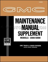 1963 GMC Truck Werkstatthandbuch Pickup Suburban Reparatur Service Buch Beilage