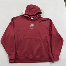 Florida State Seminoles Sweatshirt Mens 2XL Red Football Nike Dri Fit Hoodie