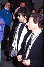 Bob Dylan and Elliot Mintz 1990s Music Celebrity Historic Old Photo