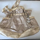 Vintage Multi Pocket Kathy Van Zeeland Gold Metallic 1985-Y2K Era HandBag