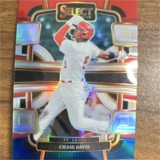 Panini Select 2024 Chase Davis Red & Blue Prizm Concourse Cardinals #73