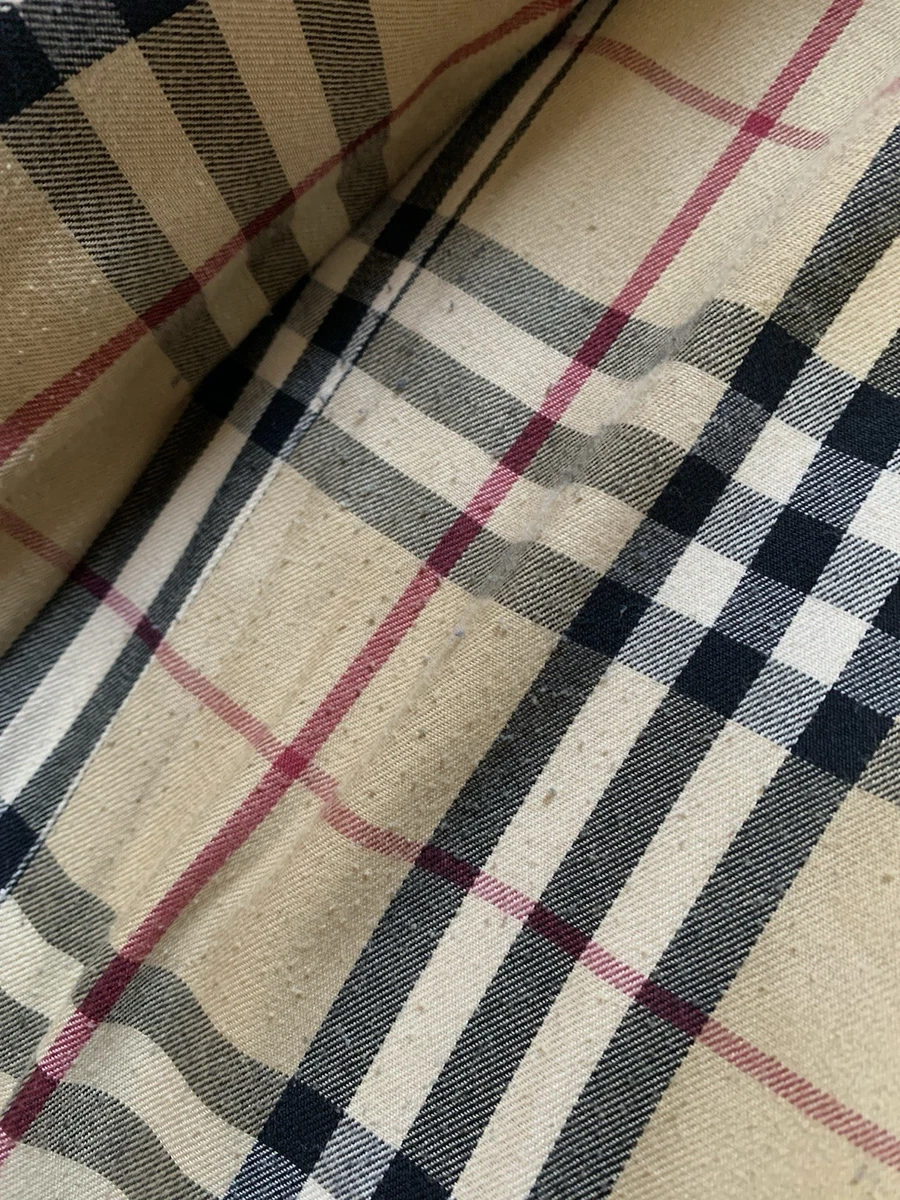 Burberry Chaqueta de terciopelo acanalado azul marino revestimiento azulejos algodón para mujer S