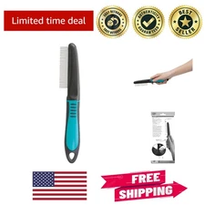 8-Inch Pet Grooming Flea Comb - Efficient Flea & Egg Remover for Small Animals