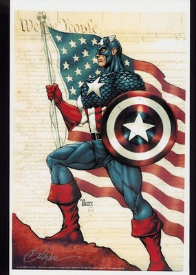 Captain America (2011) By Billy Tucci SIGNED 11'' x 17'' Art Print