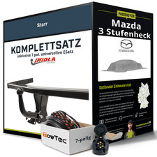 Für MAZDA 3 Stufenheck Typ BK Anhängerkupplung starr +eSatz 7pol uni 03-09 NEU