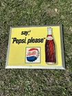 Antique Vintage Original Pepsi Soda Tin Advertising Metal Sign