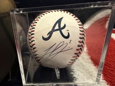 Michael Harris II Signed Atlanta Braves Logo Baseball Fanatics  + MLB Authentic 