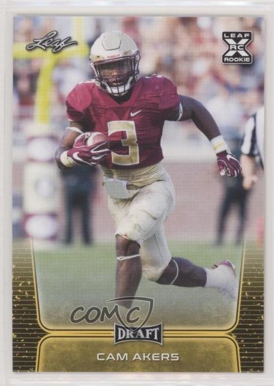 2020 Leaf Draft Gold Cam Akers #22 Rookie RC 0b3
