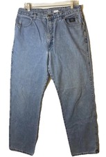 Vtg Harley Davidson Jeans Womens 16L 34x32 Faded High Rise Straight Leg USA Made
