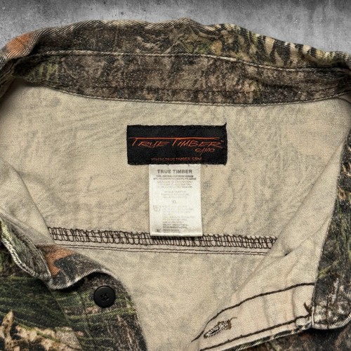 True Timber Camo Shirt Mens XL Camouflage Long Sleeve Button Up Pockets - Picture 3 of 3