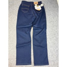 VINTAGE Lee Riders Jeans Womens 16 Medium Blue Classic Fit Straight Leg USA NWT