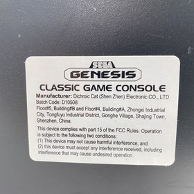 Set of 2 AtGames Sega Genesis Classic Mini w/ Accessories- Black