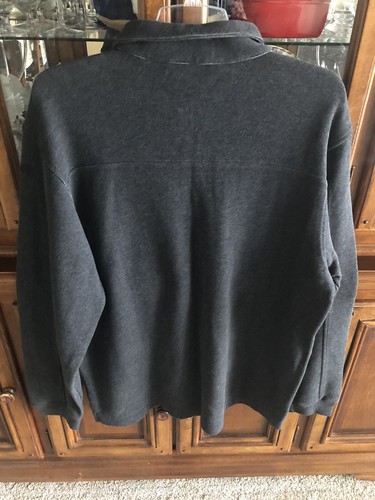 Quicksilver Edition Pullover Collar Sweatshirt Mens Large L Charcoal Gray NWT - Picture 6 of 12