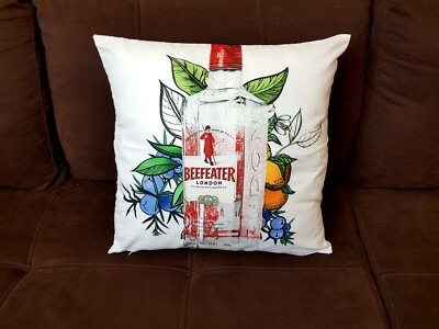 1x Beefeater Gin Kissenbezug Kissenhülle 18'' 45x45cm Party Geschenk