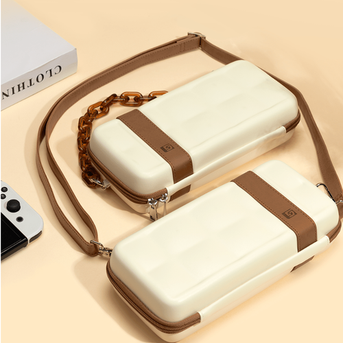 Custodia da trasporto vintage GeekShare per Nintendo Switch/Switch OLED con cinturino acrilico - Foto 6 di 13