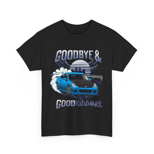 Blue G35 Drift T Shirt JDM Unisex Car Enthusiast Shirt Unisex Heavy Cotton Tee - Picture 2 of 5