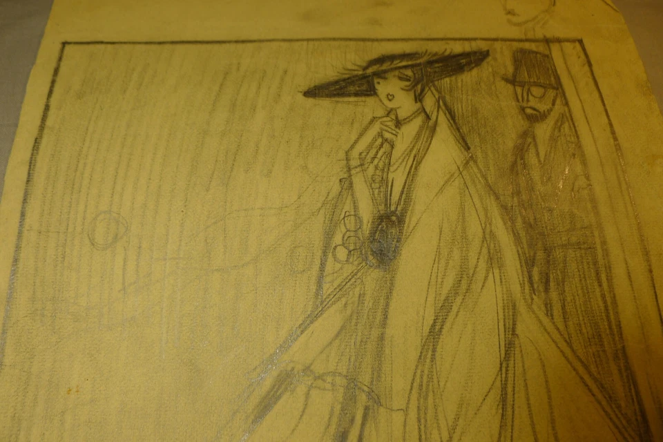 Dessin original signé, Projet d'Affiche, Mode !!! - Photo 2/4