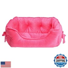 pawstrip Cute Princess Dog Bed, Soft Breathable Bowknot Pet Cat Cushion for S