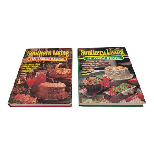 Vintage Southern Living Annual Recipes 1986 and 1987 Hardcover Cookbook Bundle