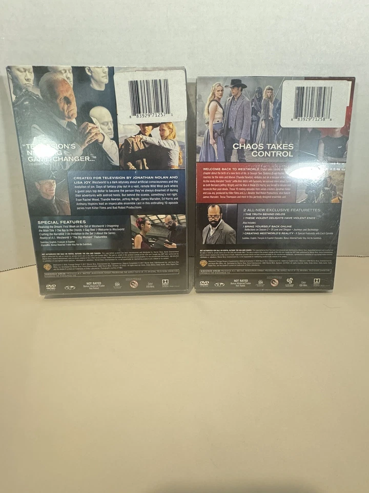 Westworld (2016) Season One & Two (1 & 2) DVD Box Set - New - Vudu Codes Expired - Image 4 of 4
