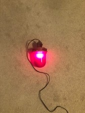 Antique/Vintage darkroom safelight red glass bulb Bryant paddle light socket