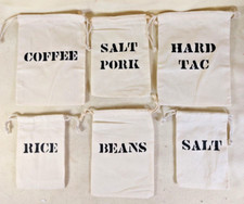 Civil War Ration Bags For US or CSA Soldiers Poke, Haversack, Knapsack - 6 bags