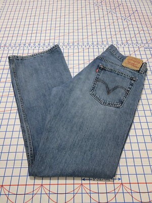 Levis 527 Mens Low Bootcut Jeans Size 36 X 34 Distressed 100% Cotton