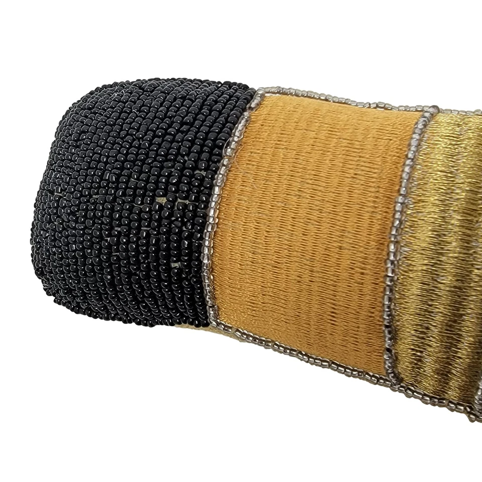 Beaded Gold Whiskey Bottle Pillow Embroidered 15 in Gift Throw Cushion Liquor - Image 4 of 4