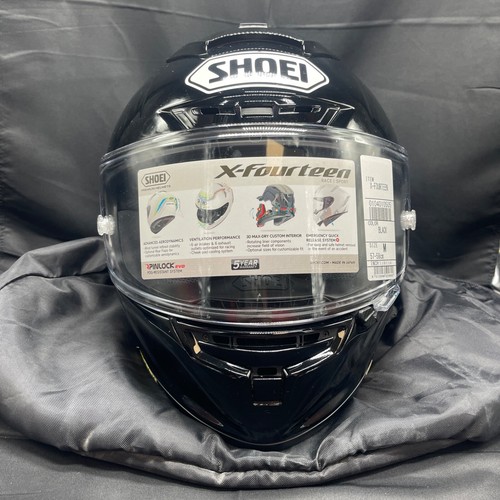Shoei X14 X-Fouteen Full Face Motorcycle Helmet Size In Rare Gloss Black Size M