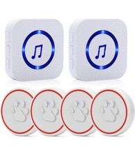 Wireless Dog Doorbell, Dog Bells for Potty Training IP65 Waterproof Touch Button