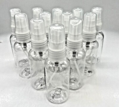 #ad 12 Pack 2 oz Mini Spray Bottles PET Plastic with Included Spray Nozzle Fine $6.75