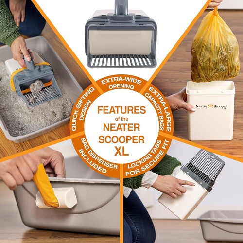 Neater Pet XL Mess-Free Cat Litter Scoop & Holder, Includes 60 Refill Bags - Picture 6 of 9