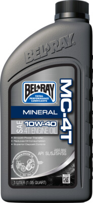 BEL-RAY MC-4T 10W-40 Mineral Conventional 4T 4-Stroke Engine Motor Oil Lube 1L