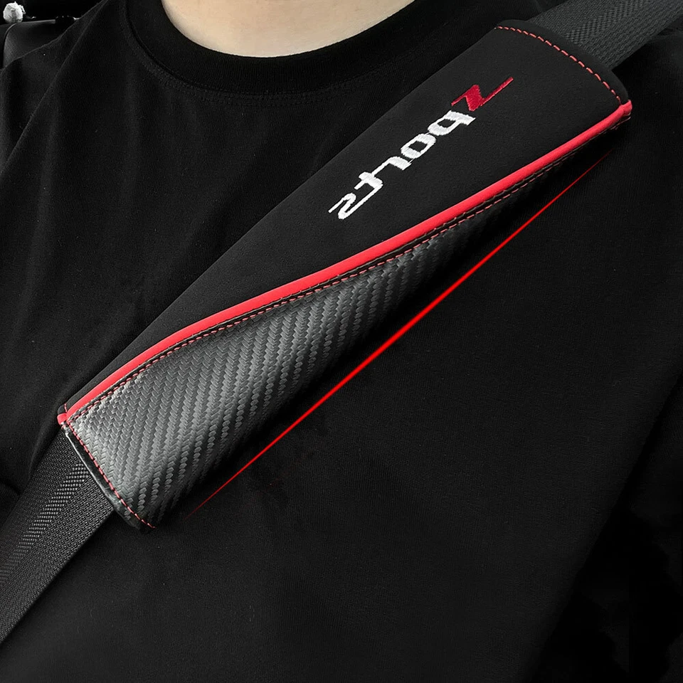 1x Car Interior Seat Belt Cover Strap Pads Shoulder Comfort Cushion Accessories - Image 3 of 4