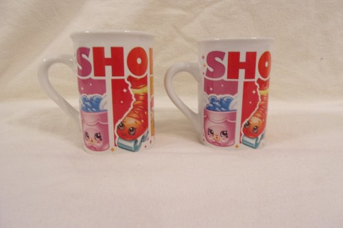 Set of 2 Shopkins 4 Character Coffee Mugs Moose Enterprises