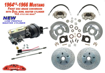1964-66 Ford Mustang Front Drum to Power disc Brake - low profile M/C, XD rotors