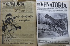 rivista venatoria 1934 caccia quaglia cane ricarica richiamo cartucce scatola